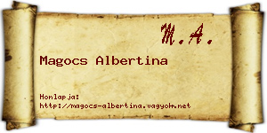 Magocs Albertina névjegykártya